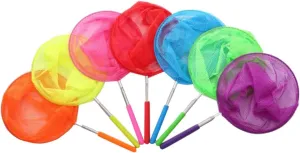 BESPORTBLE 6pcs Telescopic Insect Nets for Extendable Catching Tools Pink Yellow Purple for Catching Butterflies Bugs and Fish Outdoors