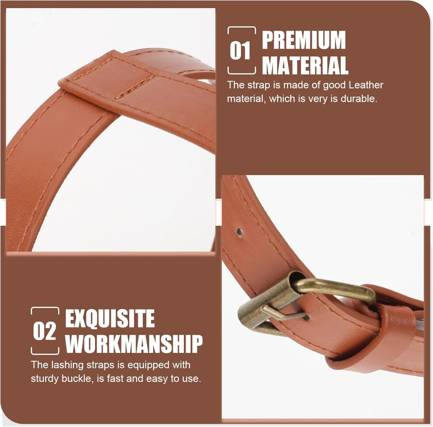 BESPORTBLE Outdoor Floor Mat Binding Strap Adjustable Leather Blanket Carrying Strap for Beach and Camping Supplies Durable and Easy to Use for Securing Ground Mats and Blankets