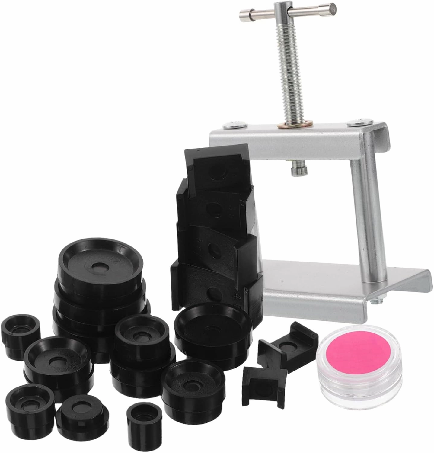 BESTYASH Watch Back Case Closer Tool for Quartz and Mechanical Watches Iron Press Molds Efficient Battery Replacement and Repair Kit for Easy