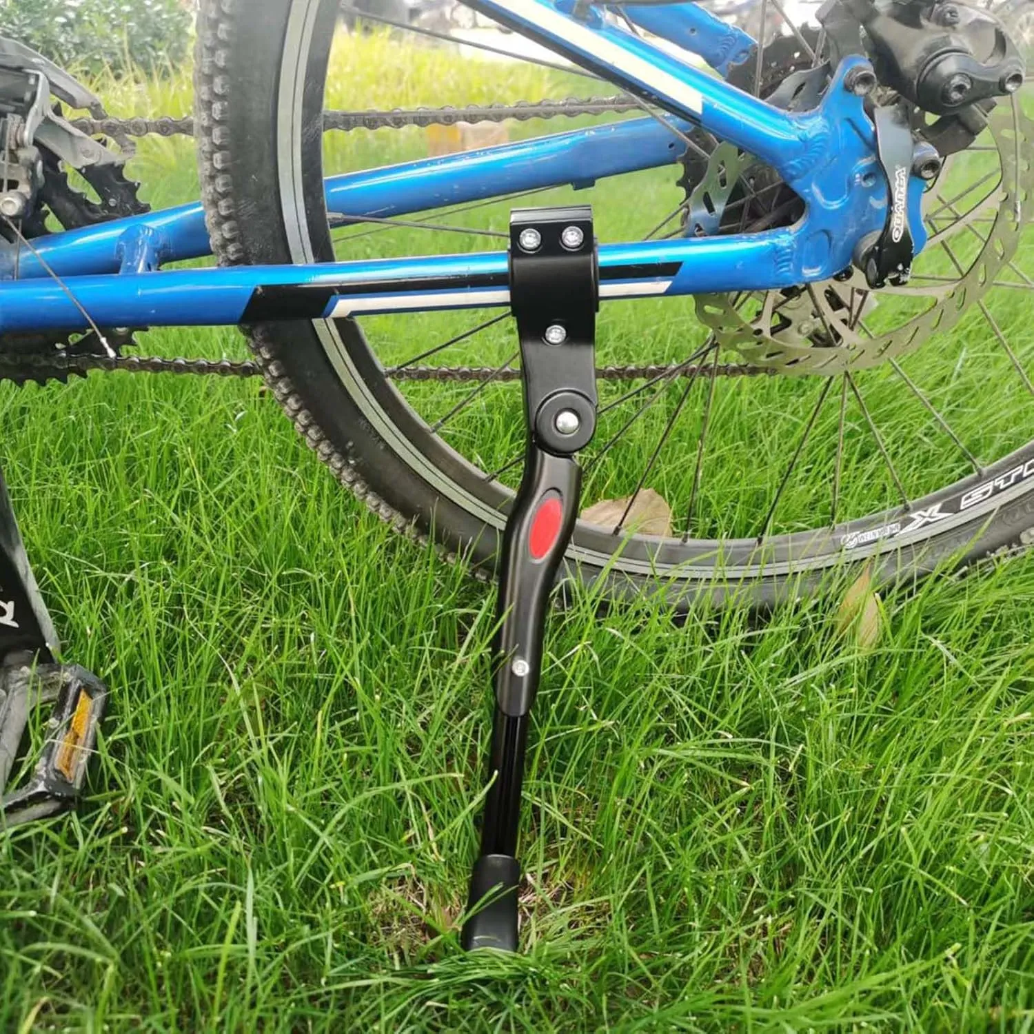 Bike Kickstand Aluminium Adjustable Center Bicycle Kickstand suitable Rear Side Bicycle Kickstand Fit for 26" 27.5" 29" 700C Bike Kick Stand for Bicycles Kickstand