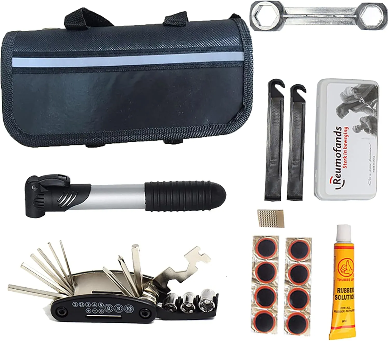 Bike Repair Set Bike Tire Repair Tool Kits Bicycle Tire Patch Kit Emergency All in One Bike Tool for Road Bike and Mountains Bikes
