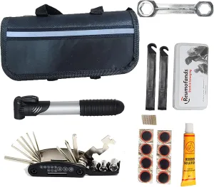 Bike Repair Set Bike Tire Repair Tool Kits Bicycle Tire Patch Kit Emergency All in One Bike Tool for Road Bike and Mountains Bikes