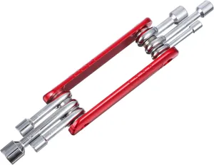 Bike Tool Kit 6-in-1 Folding Socket Wrench for Tire Repair Ratchet Set