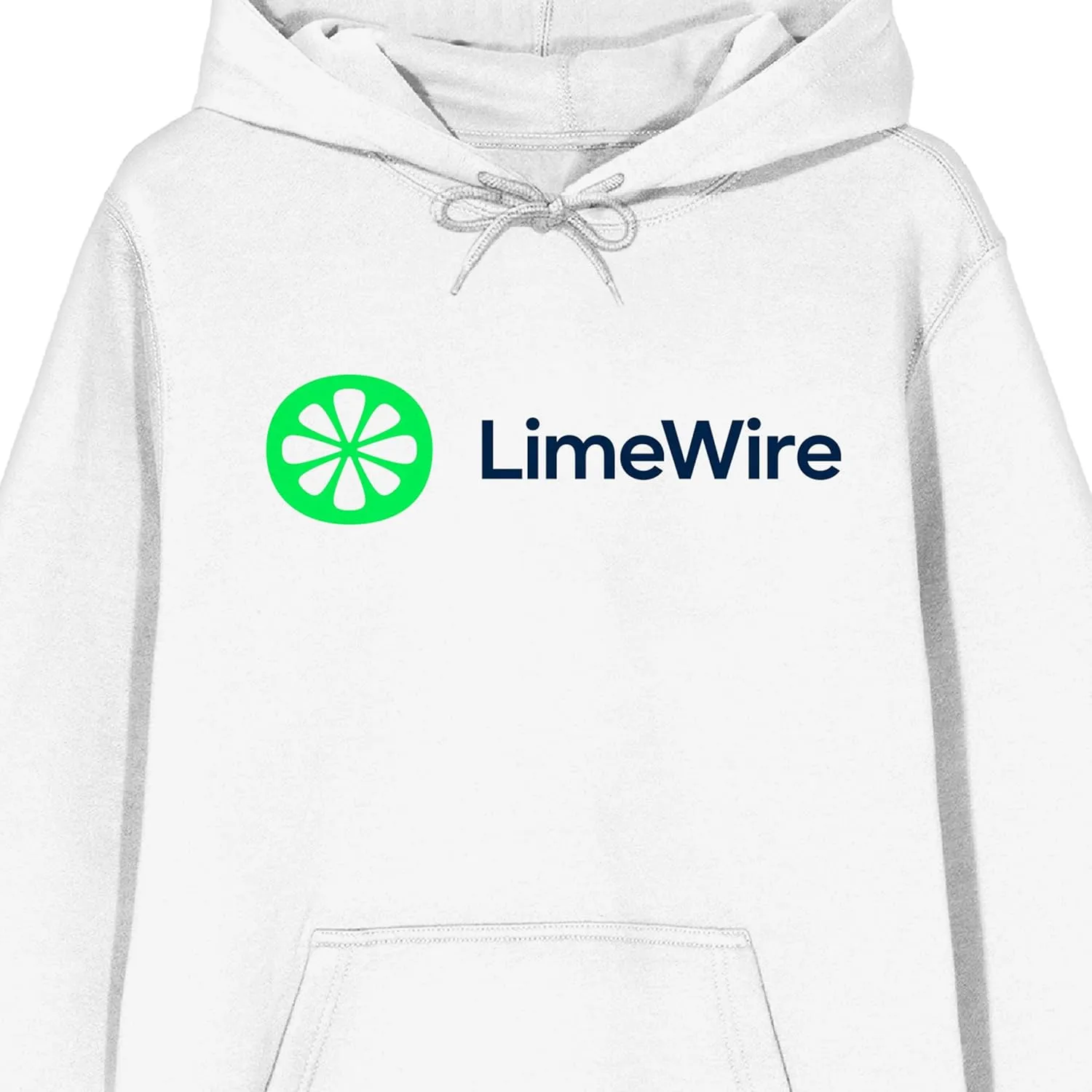 Bioworld LimeWire Logo Long Sleeve Adult White Hooded Sweatshirt