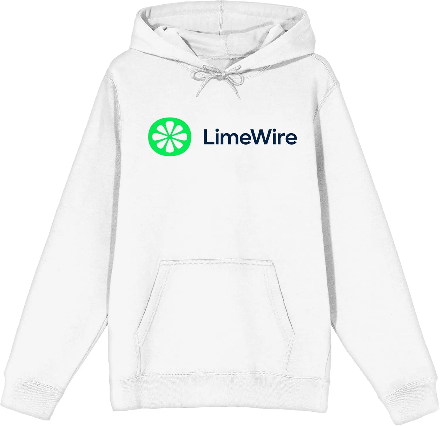Bioworld LimeWire Logo Long Sleeve Adult White Hooded Sweatshirt