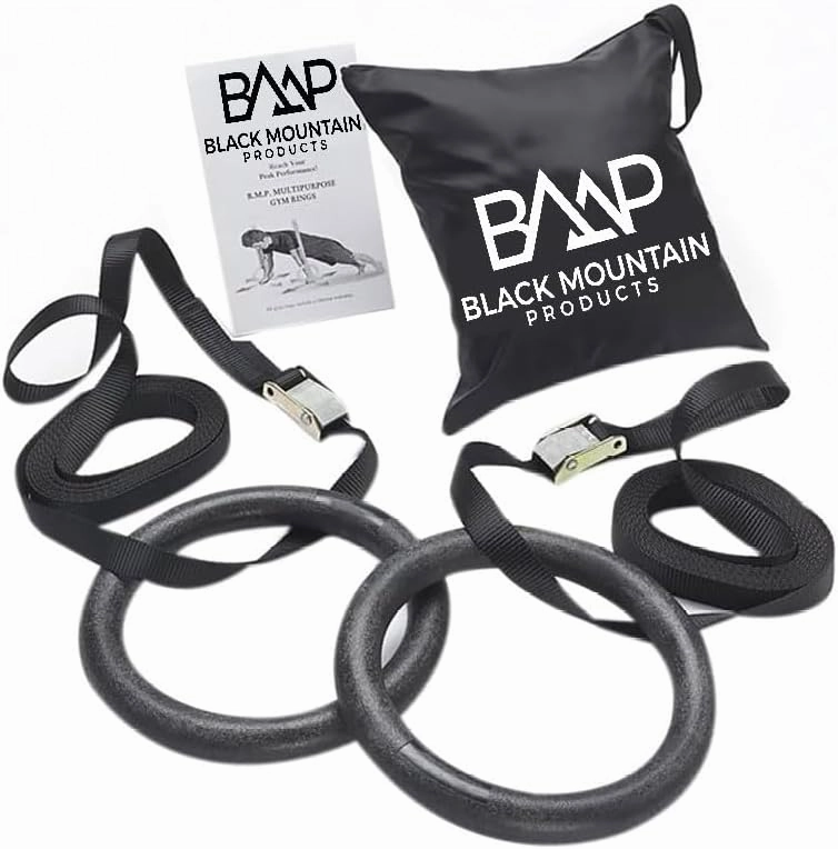 Black Mountain Products 1200lbs Rated Multi-Use Exercise Gymnastics Rings