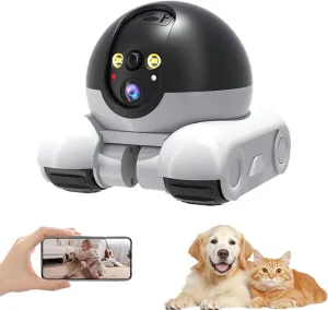 Blinky Bot Camera - 360° View Blinkybot Robot, Blinky Bot Pro Dual-Lens Smart Robot Camera, 1080p Hd Wi-Fi Mobile Pet Cameras with App Control,Night Vision,2 Way Audio (1 pcs)