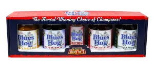 Blues Hog Premium BBQ Large Sampler (Variety Pack of 5 with 4 Different Sauces and 1 Rub)