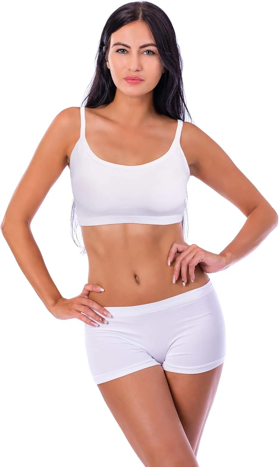 Blulu Mini Camisole Bra Wireless Padded Bra with Adjustable Straps for Women Girls