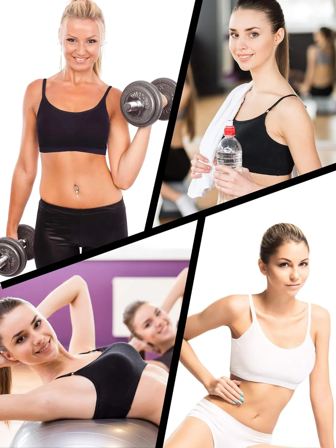 Blulu Mini Camisole Bra Wireless Padded Bra with Adjustable Straps for Women Girls