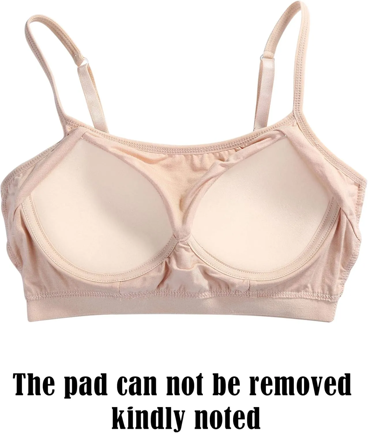 Blulu Mini Camisole Bra Wireless Padded Bra with Adjustable Straps for Women Girls