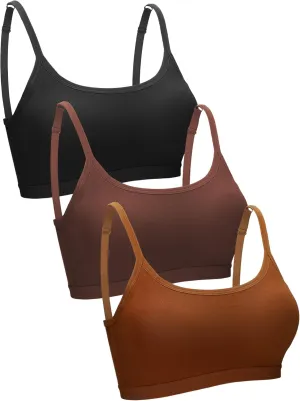 Blulu Mini Camisole Bra Wireless Padded Bra with Adjustable Straps for Women Girls
