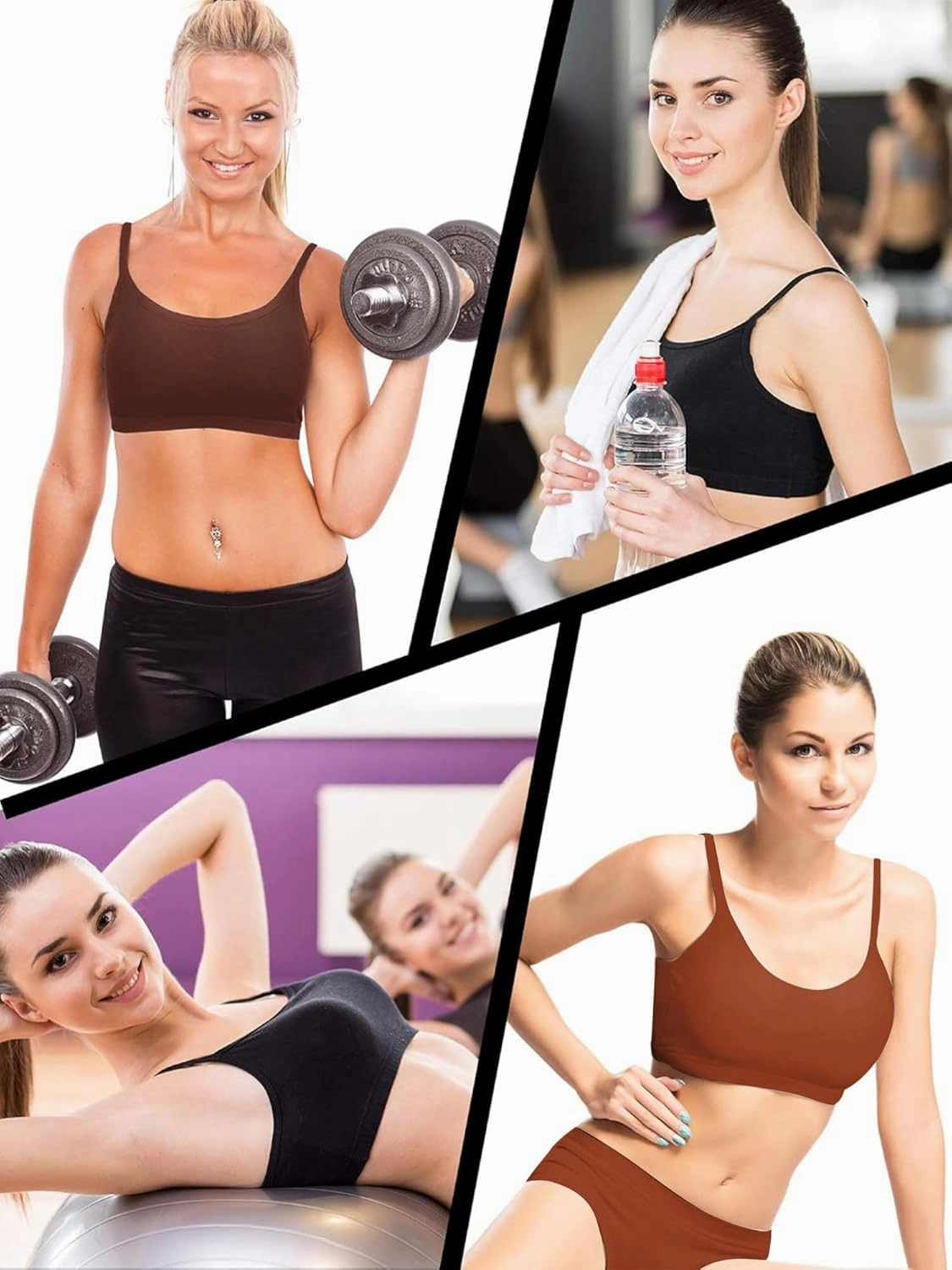 Blulu Mini Camisole Bra Wireless Padded Bra with Adjustable Straps for Women Girls