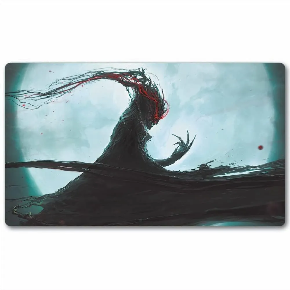 Board Game TCG Playmat Tabletop Card Playmat MTG RPG CCG Trading Card Game Play mats Smooth Cloth Surface Rubber Base with Stitched Edges Original Play Mat Art Designs 24X14inch-magic World