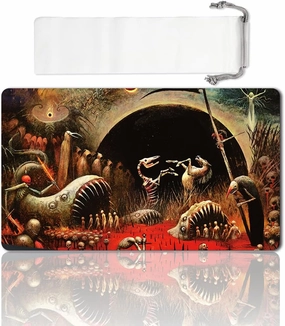 Board Game TCG Playmat Table Mats Games Size 60X35 cm Mousepad Compatible for MTG CCG RPG Trading Card Game (Damnation)