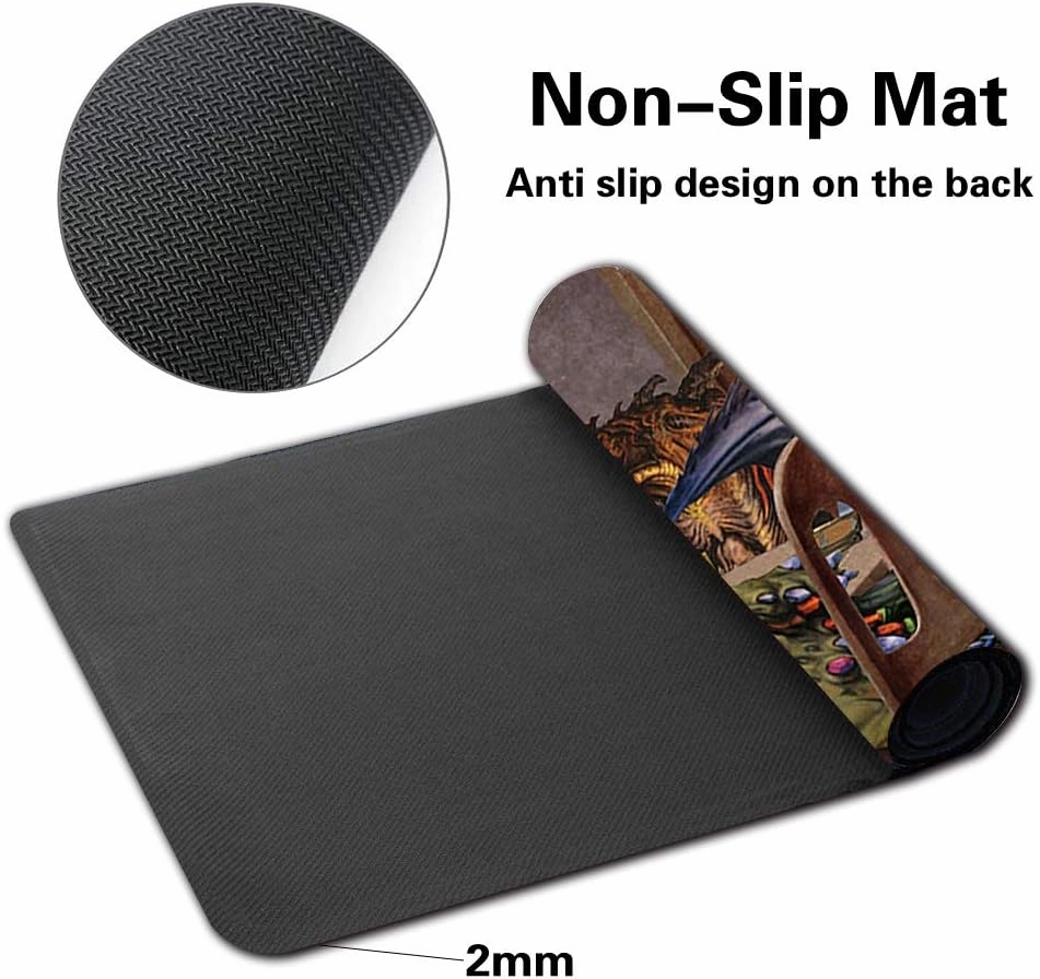 Board Game TCG Playmat Table Mats Games Size 60X35 cm Mousepad Compatible for MTG RPG CCG Trading Card Game Play mats (SLIVERS-Playing-Poker)