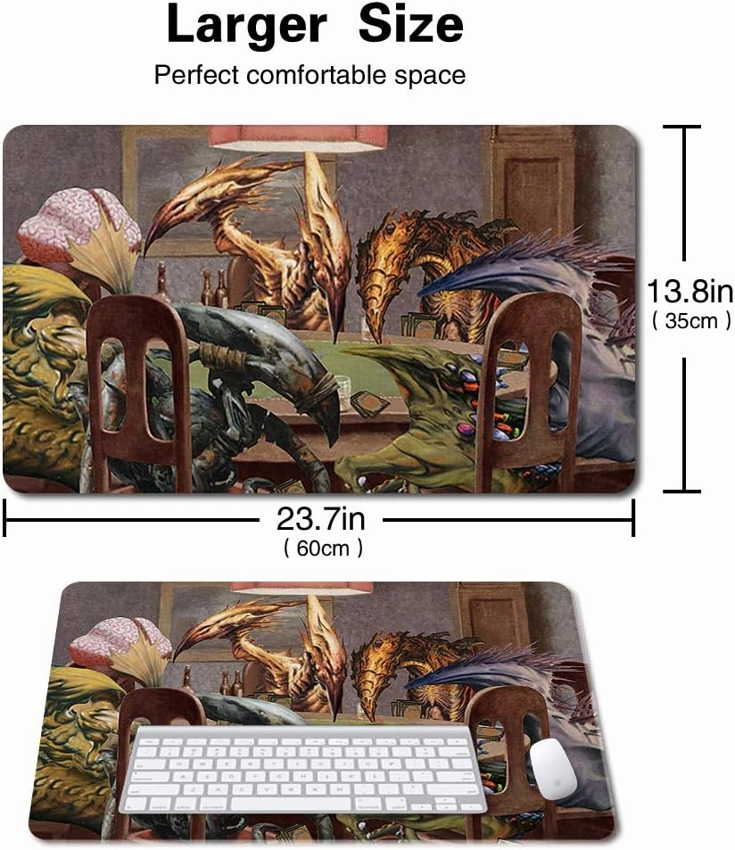 Board Game TCG Playmat Table Mats Games Size 60X35 cm Mousepad Compatible for MTG RPG CCG Trading Card Game Play mats (SLIVERS-Playing-Poker)