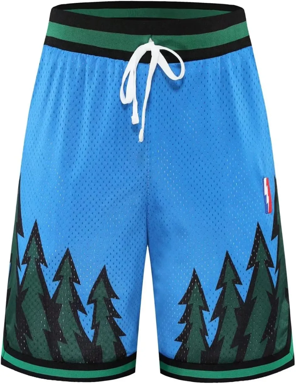 BOOMLEMON Men's Basketball Shorts Gym Training Workout Athletic Shorts Mesh Graphic Print Running Short Pants