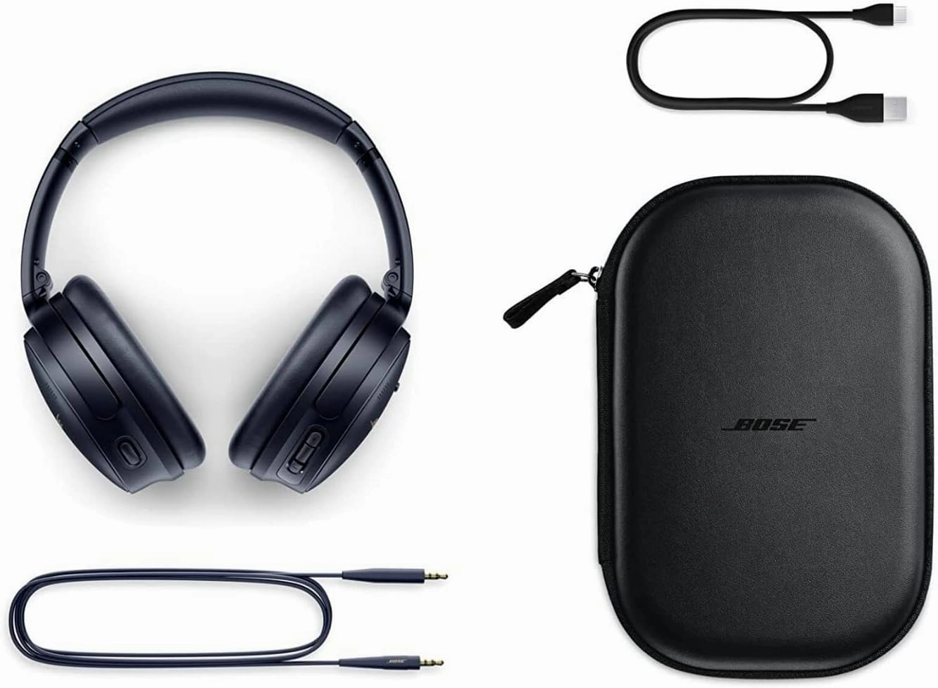 Bose QuietComfort 45 Bluetooth Wireless Noise Cancelling Headphones, Midnight Blue - Limited Edition (Renewed)