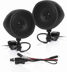 BOSS Audio Systems MCBK425BA 3 Inch Motorcycle Speakers – Built-in Bluetooth Amplifier, Weatherproof, Volume Control, ATV UTV Compatible