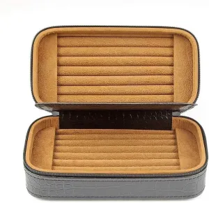 Box Leather Travel Portable Large Capacity Ring Box Velvet Inside Double Layer Box for Woman. Jewelry Boxes Gift Storage