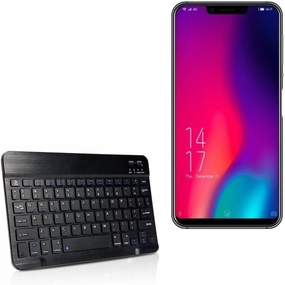 BoxWave Keyboard Compatible with Elephone A4 Pro - SlimKeys Bluetooth Keyboard, Portable Thin with Chiclet-Style Keys - Jet Black