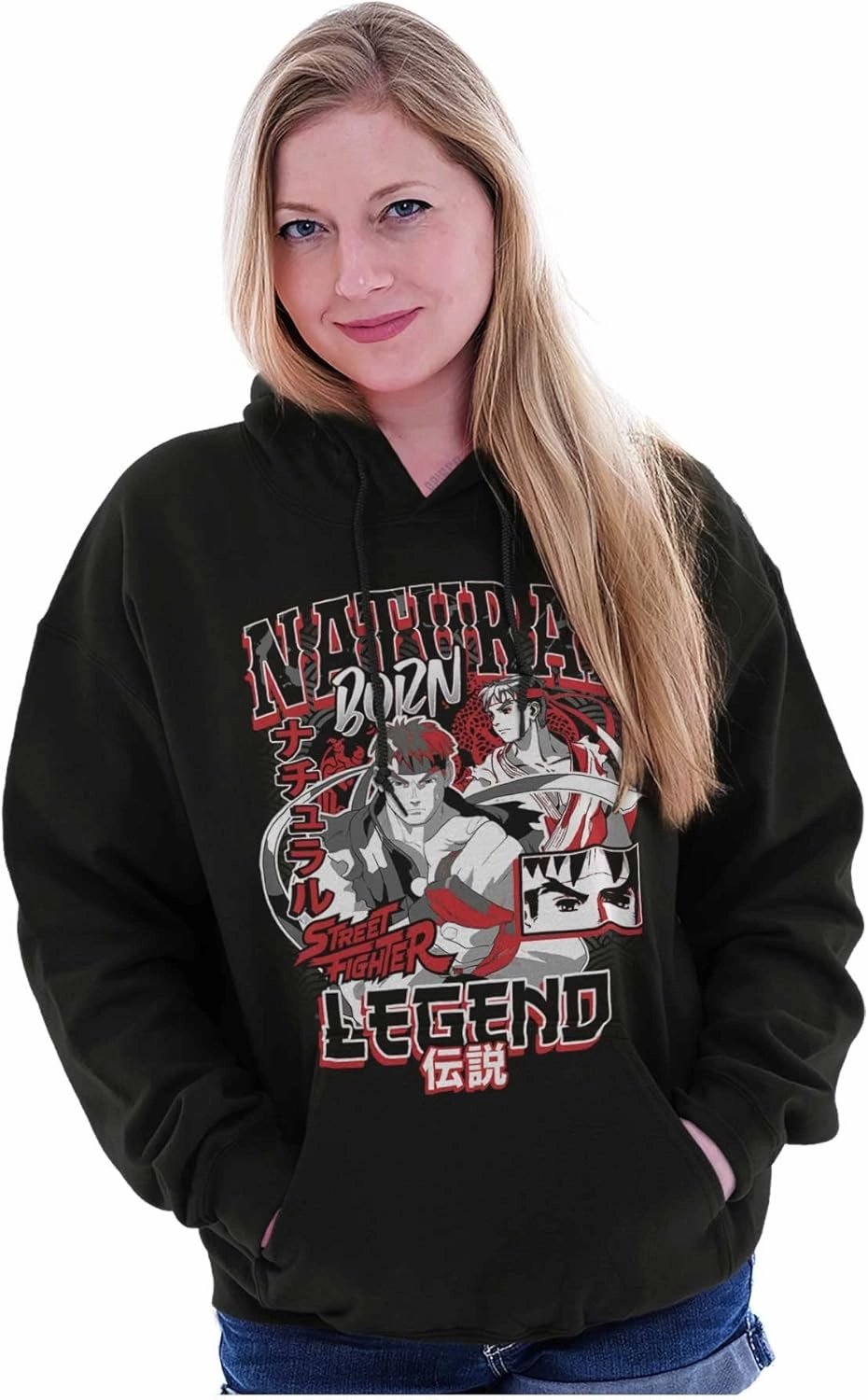 Brisco Brands Street Fighter Natural Born Legend Hoodie Sweatshirt Women Men