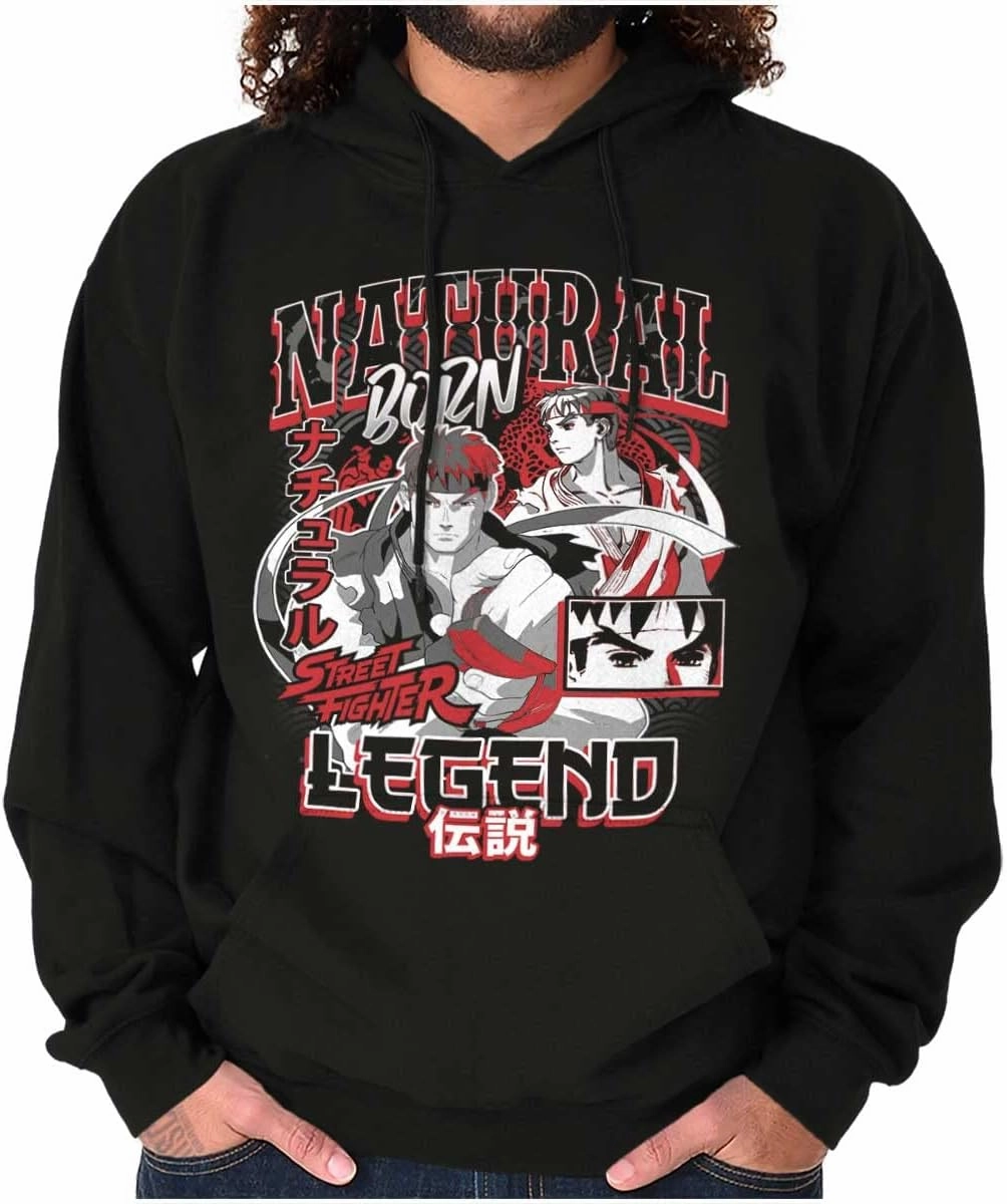Brisco Brands Street Fighter Natural Born Legend Hoodie Sweatshirt Women Men
