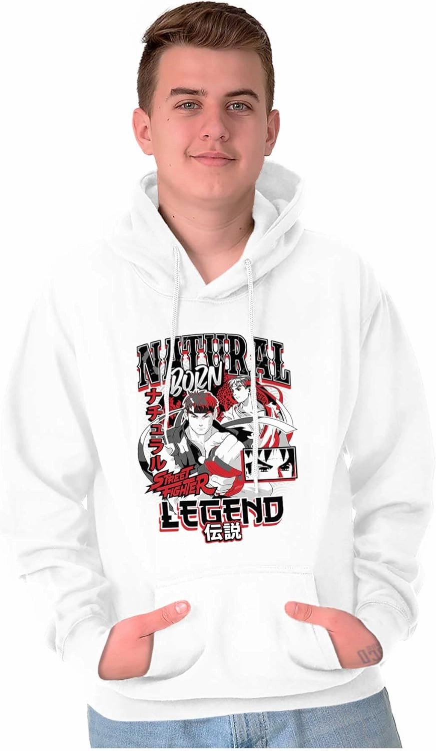 Brisco Brands Street Fighter Natural Born Legend Hoodie Sweatshirt Women Men