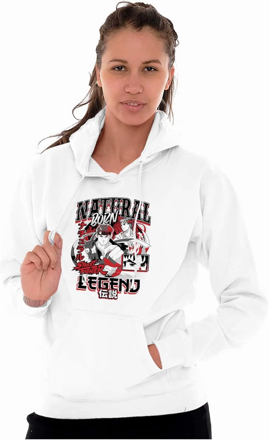 Brisco Brands Street Fighter Natural Born Legend Hoodie Sweatshirt Women Men
