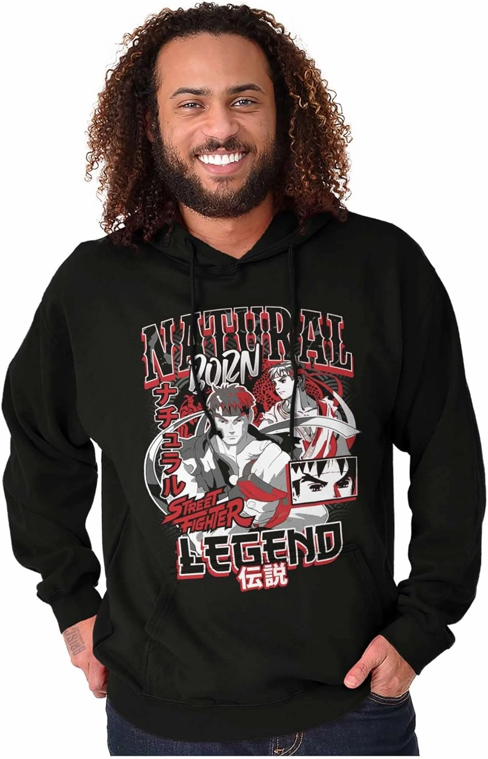 Brisco Brands Street Fighter Natural Born Legend Hoodie Sweatshirt Women Men