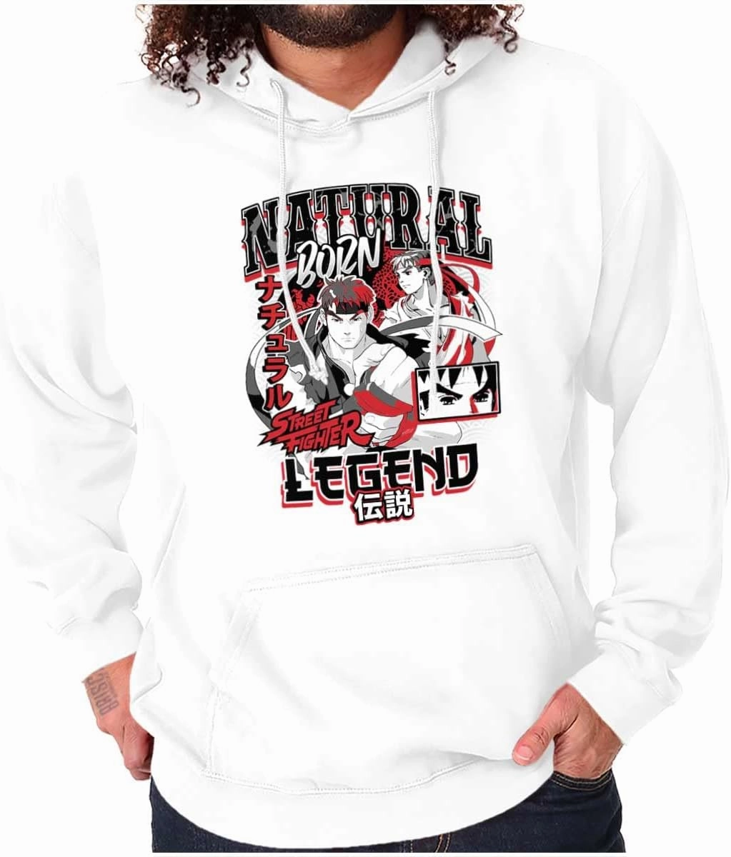 Brisco Brands Street Fighter Natural Born Legend Hoodie Sweatshirt Women Men