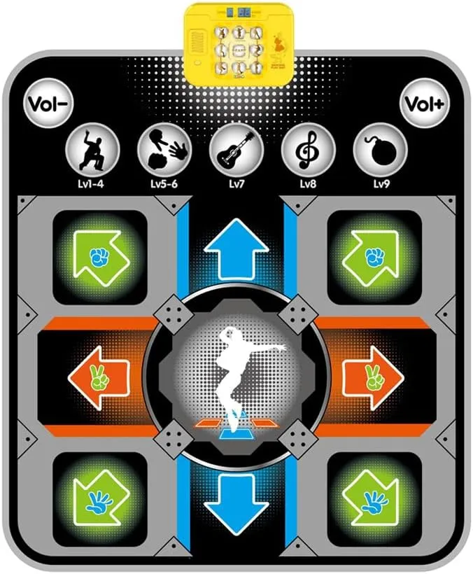 Btuty Dance Mat Electronic Dance Pad Multifunctional Piano Game Pad Outdoor Music Stepping Dance Mat Anti-Slip Christmas Birthday 5 Game Modes 9 Difficulty Levels Outdoor Dance Blanket