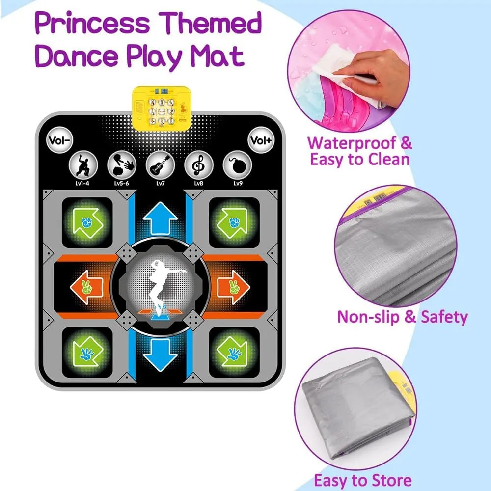 Btuty Dance Mat Electronic Dance Pad Multifunctional Piano Game Pad Outdoor Music Stepping Dance Mat Anti-Slip Christmas Birthday 5 Game Modes 9 Difficulty Levels Outdoor Dance Blanket