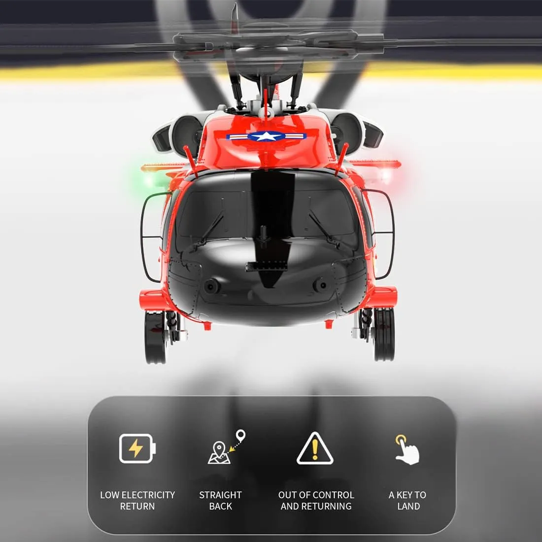 C138 Remote Control Helicopter, Ultra-high Simulated RC Helicopter, 1/47 Scale Size 2.4G 6CH RC Electric Airplane Model, Collectable RC Flying Helicopte for Adults - RTF