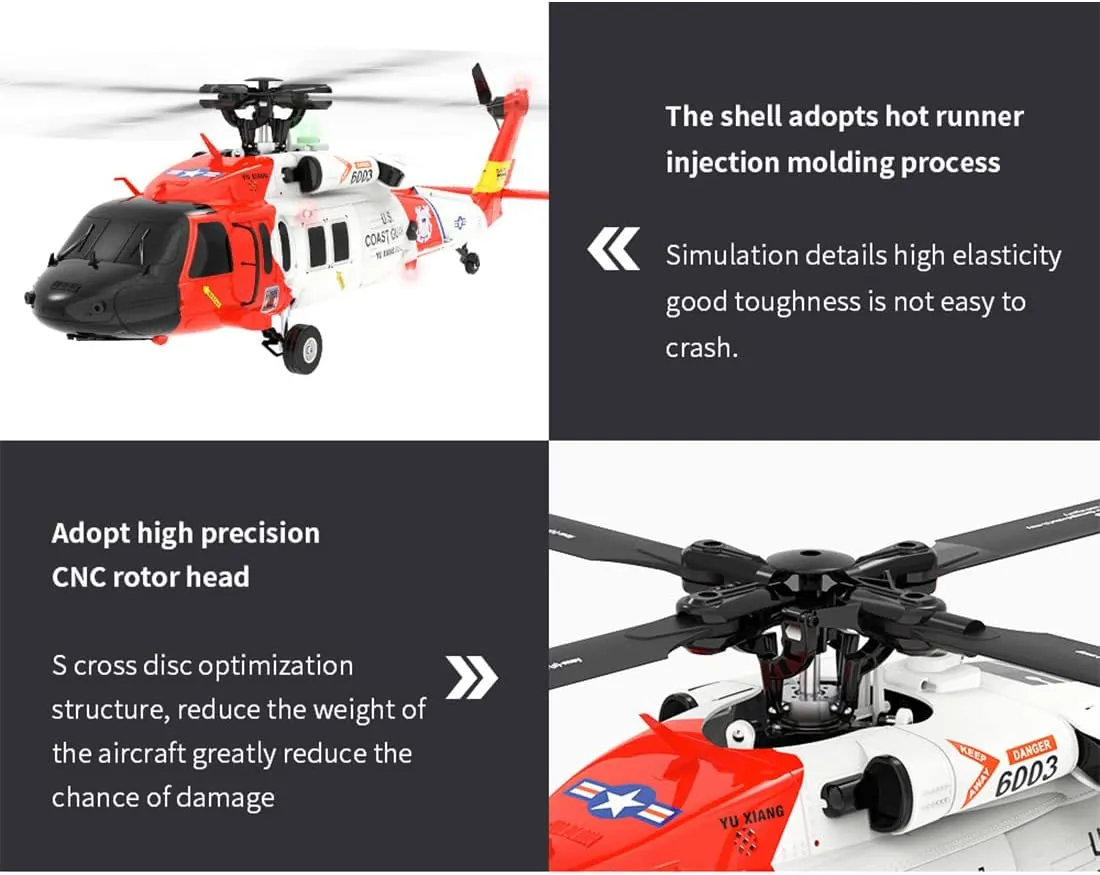 C138 Remote Control Helicopter, Ultra-high Simulated RC Helicopter, 1/47 Scale Size 2.4G 6CH RC Electric Airplane Model, Collectable RC Flying Helicopte for Adults - RTF