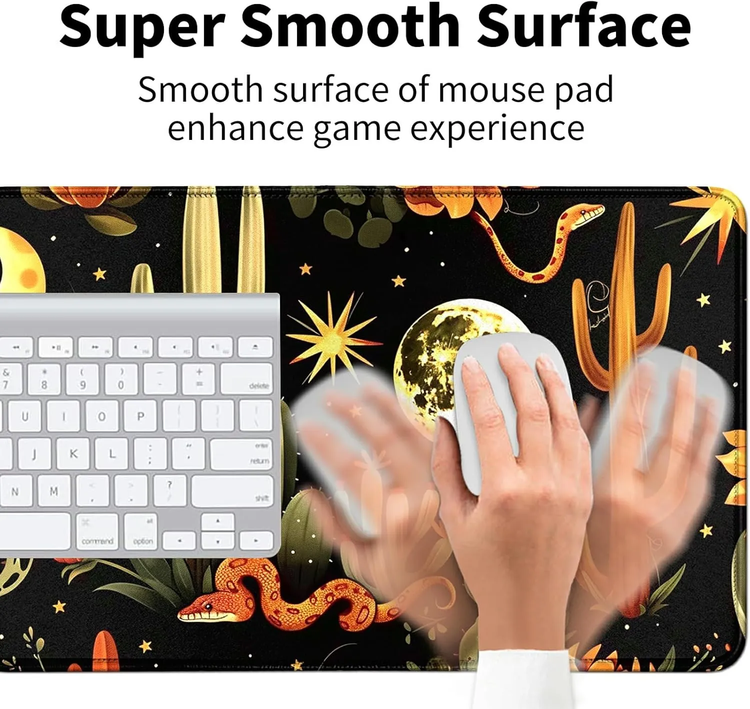 Cacti and Desert Eleme Card Mat for MTG & TCG Playmat Mouse Pad,23.6" x 13.8" Game Mat Trading Card Game Playmats Table Mat Perfect for Card Games Video Games Computer Office