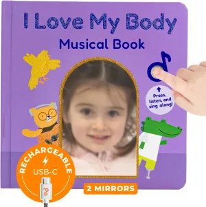 Cali's Books I Love My Body by Mother Moon | Musical Books for Toddlers 1-3 | Books for 1 Year Old | Books for 2 Year Old | Interactive Sound Book | Emotions & Self-Love | Rechargeable