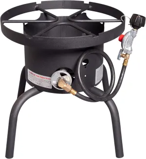 Camp Chef SHP-RL High Pressure Single Burner Cooker with Detachable legs and Round top, Black