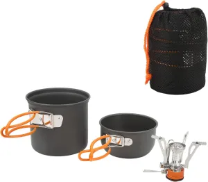 Camping Cooking Set Alumine Lightweight Portable Stove Pot Kit Efficiency Stove Food Grade Material for Outdoor Activities Backpacking Hiking