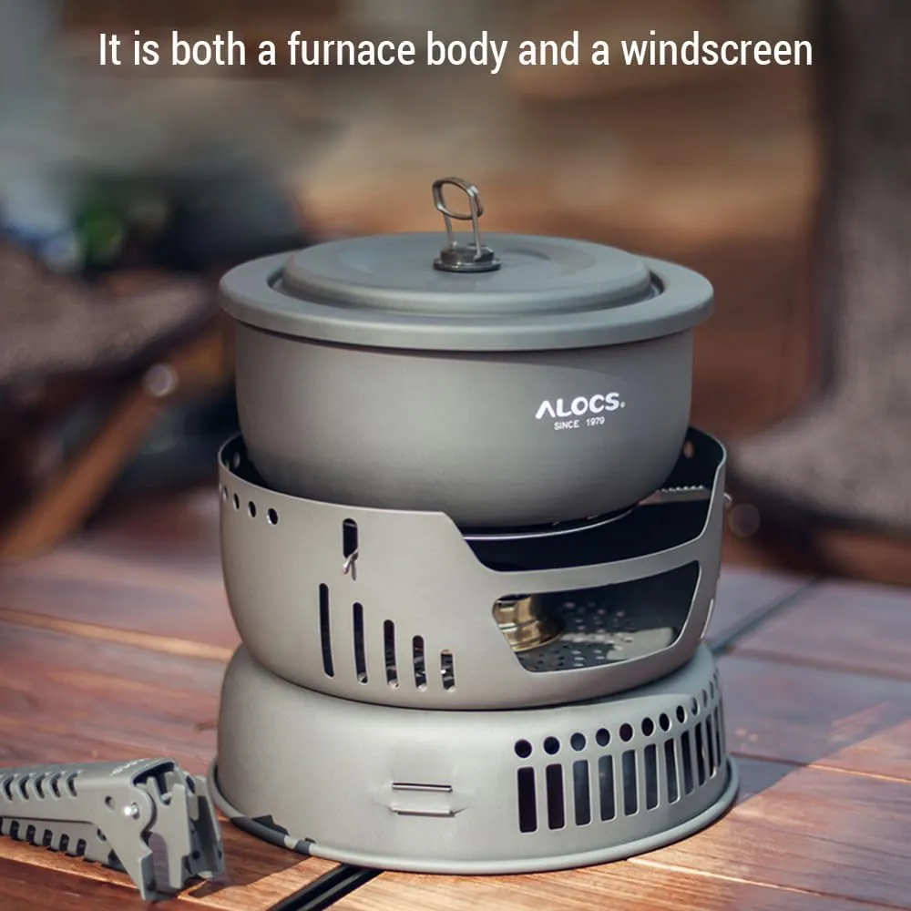 Camping Cookware Portable Camping Stove Cooking Set for Backpacking Hiking Picnic BBQ