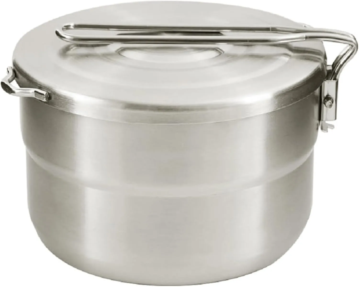 Camping Pan, Camping Pot 304 Stainless Steel 1.5L Cooking Outdoor Camping Pan Pot with Lid and Folding Handle Quick Heating Stable Portable Camping Cookware for Hunting