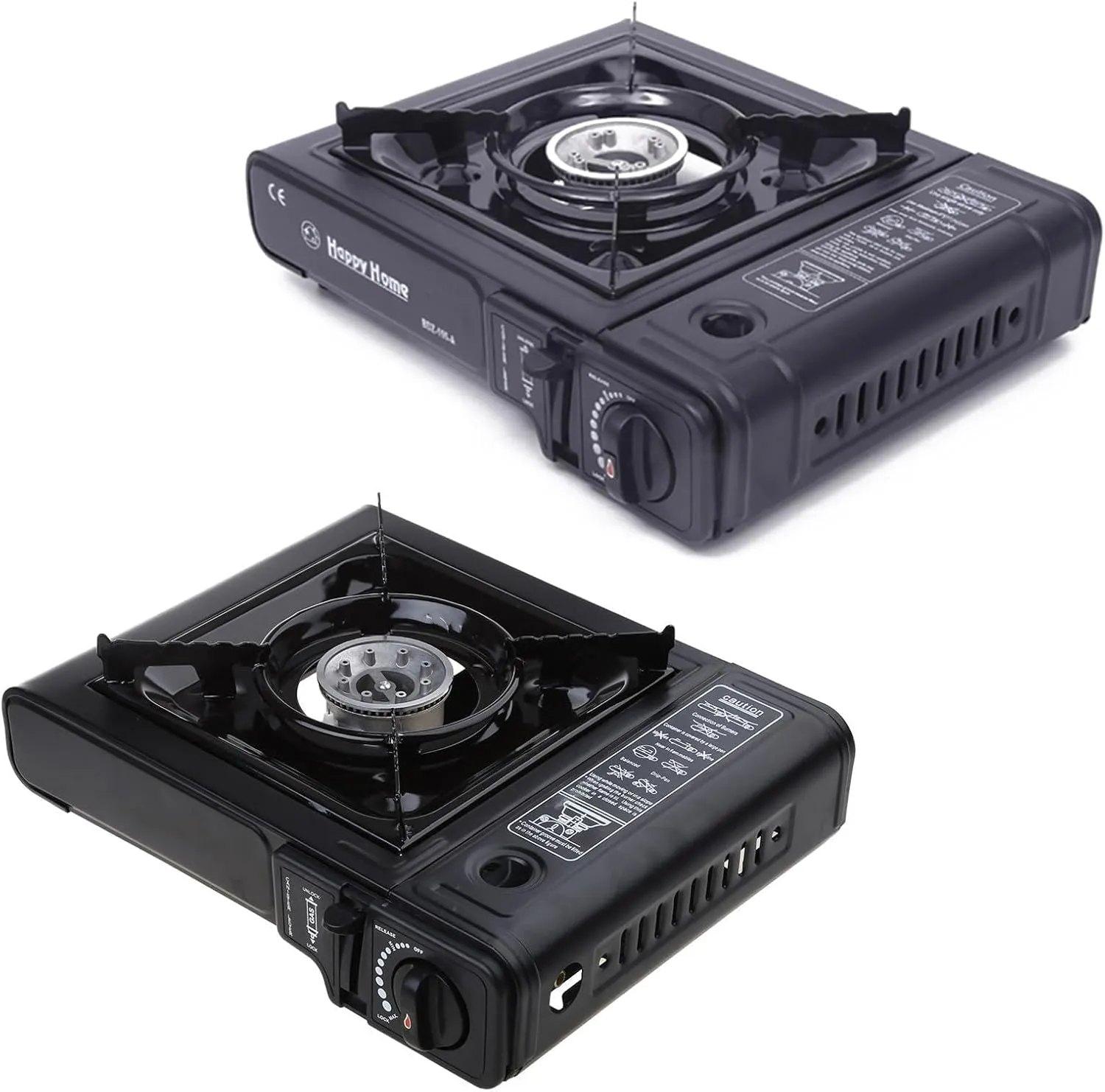 Camping Portable Gas Stove Black Stainless Steel Outdoor Cooking For Burner For Weekend Camping Trips Table Top Cooking Barbecue Burner Stove