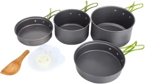 Camping Soup Pot Lightweight Set for Outdoor Use Non-Stick Coating Insulated Handle for Backpacking