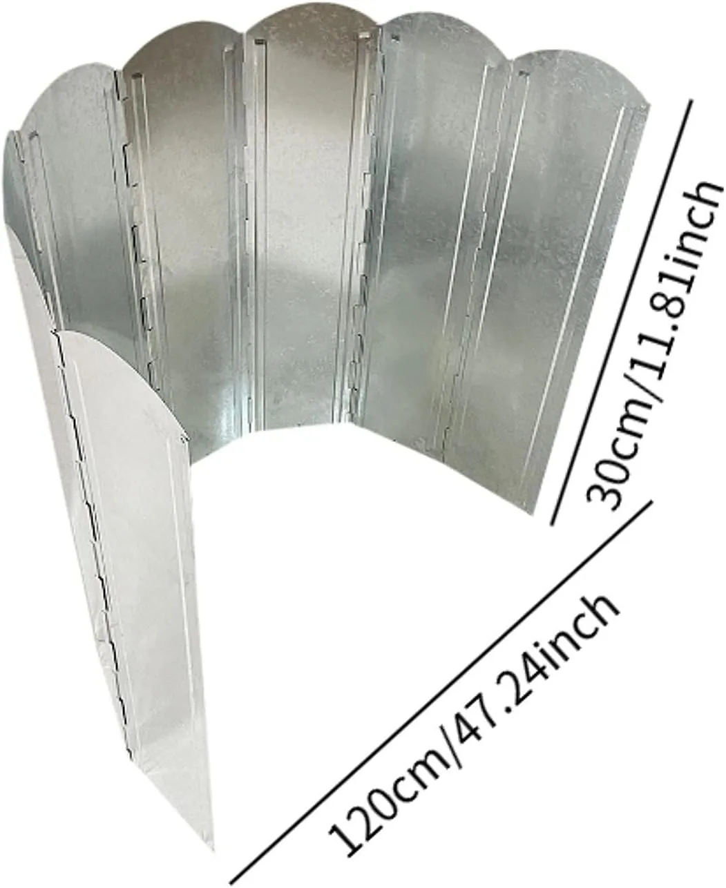 Camping Stove Windscreen, Folding Stove Wind Shield Grill Zinc Alloy Burner Wind Screen Blocker for Hiking, BBQ, Picnic