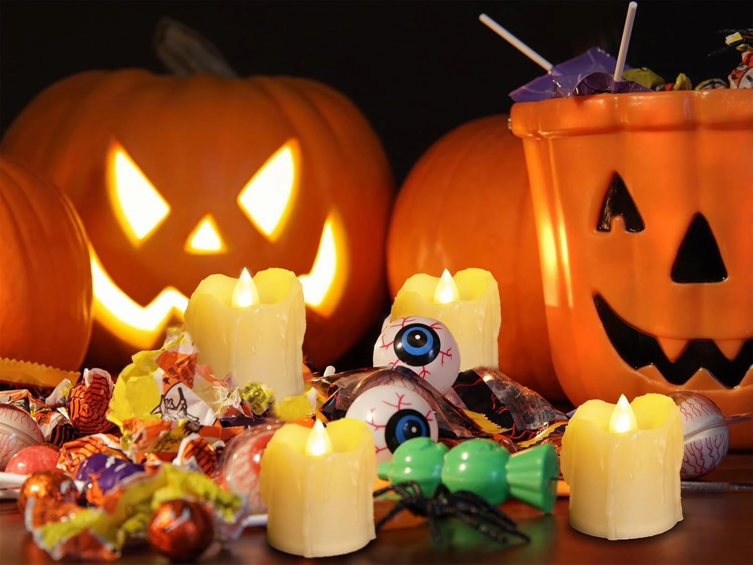 CANDLE IDEA 6 Battery Operated LED Votives with Remote Timer Small Unscented Flickering Flameless Electric Candles for Kitchen Home Decor Baptism Wedding Party Decorations Centerpieces Favors Gifts