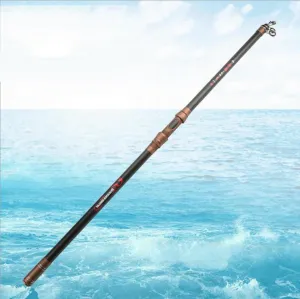 Carbon Super Hard Fishing Rod Telescopic Long Distance Black Rod Big Small Fish