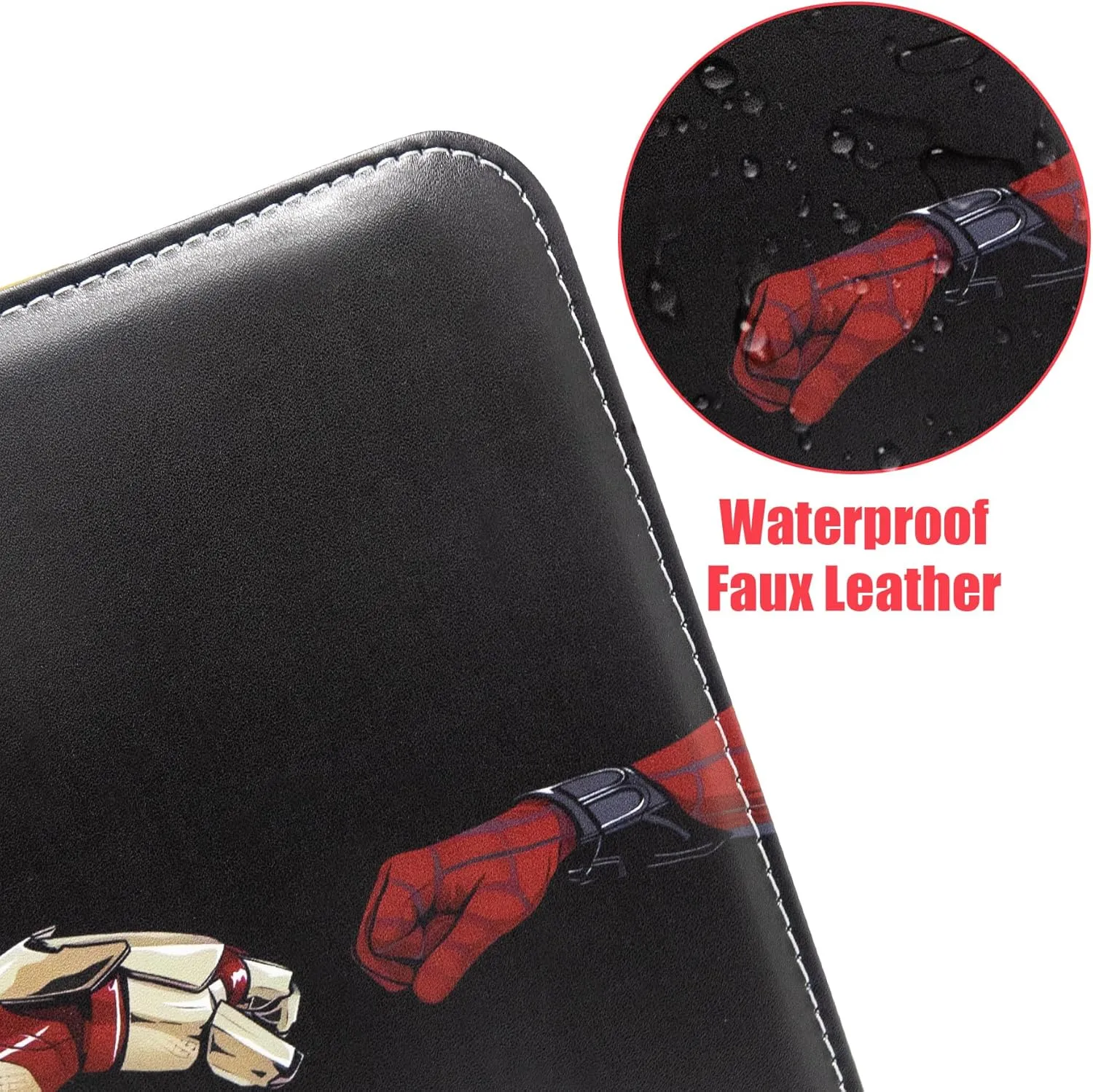 Card Binder for Cards,4 Pocket with 50 Sleeves up to 400 Cards,Waterproof Avengers Card Storage Bag for Boys,Games Cards Display Case