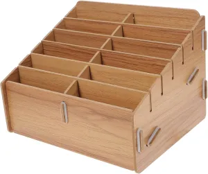 Card Storage Box Wooden Case for Game Cards Big Compact Smooth Edges for Home Game Decks Wooden Organizer