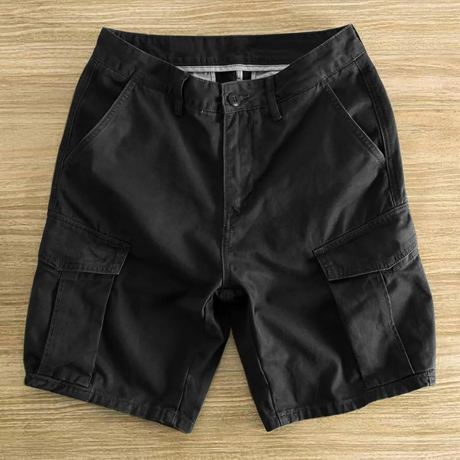 Cargo Shorts for Men 5 Inch Relaxed Fit Button-Fly Quick Dry Stretch Lightweight Tactical Wear Hiking with Multi Pockets
